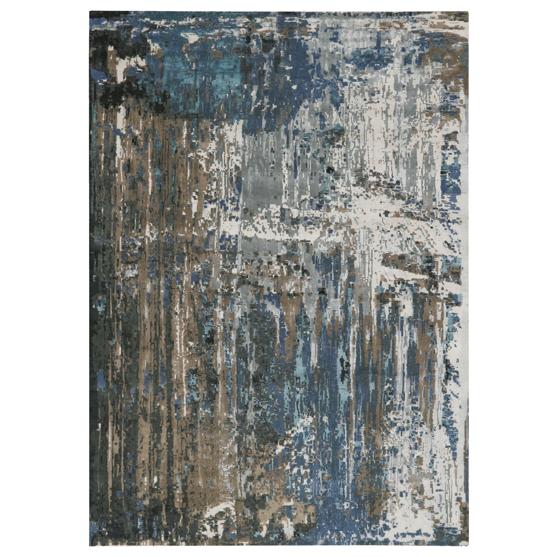 Modern & Contemporary Silk Hand-Knotted Area Rug 9'9